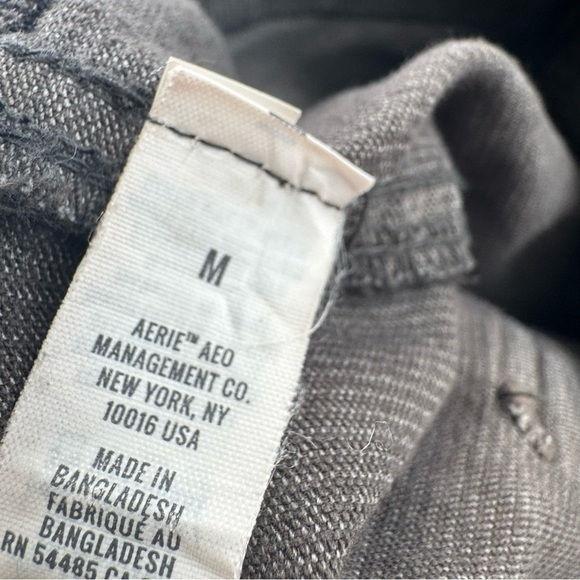 Aerie Werk & Play Corduroy Overalls Raw Hem Grey Cotton Minimalist Fall Winter - Picture 11 of 12